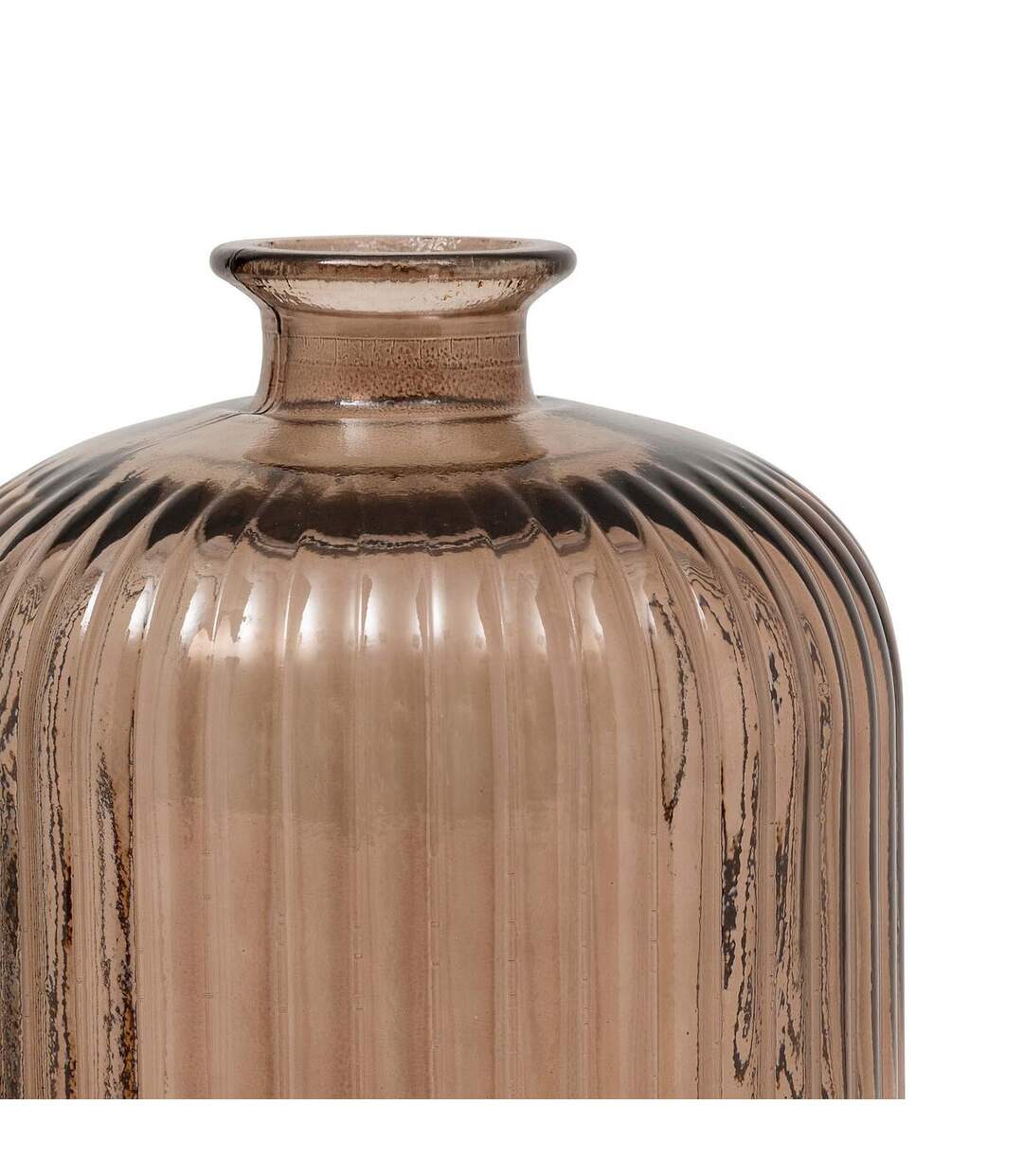 Vase Design en Verre Luz 23cm Marron-2