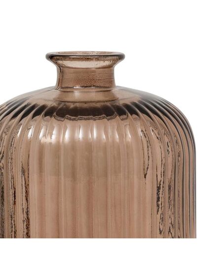Vase Design en Verre Luz 23cm Marron
