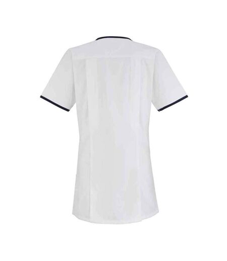 Tunique médicale daisy femme blanc / bleu marine Premier