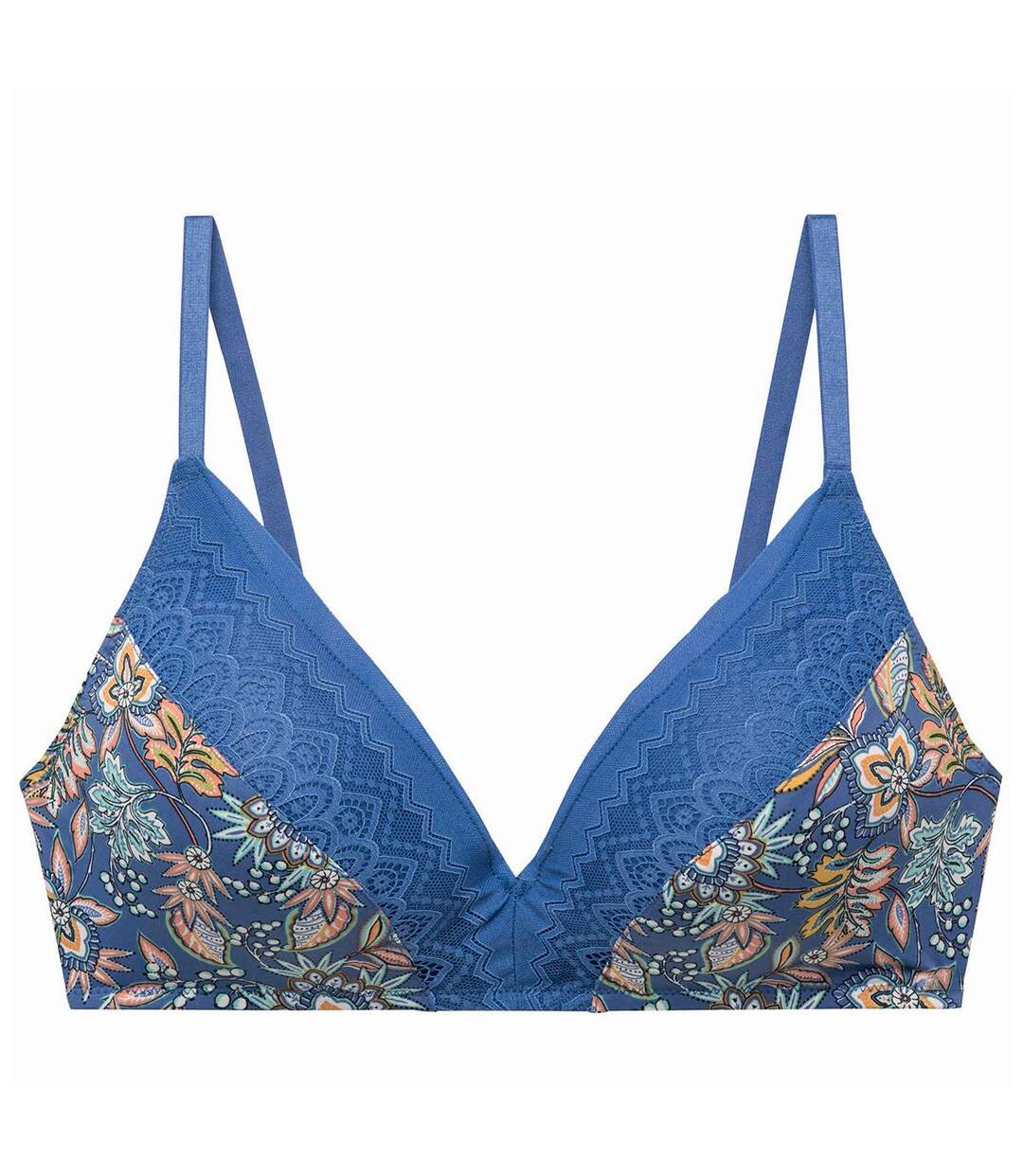 Soutien-gorge sans armatures coque souple bleu Gazette