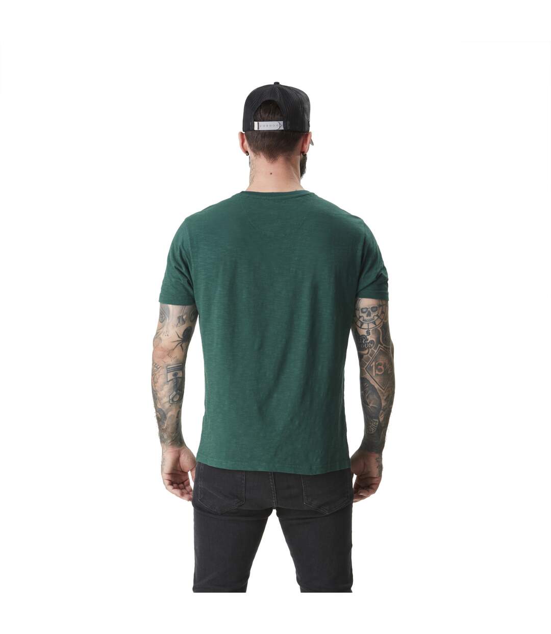 T-shirt homme col rond en slub avec print Rules Vondutch