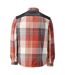 Mens Customised Checked Pile Shirt Autumn Red Mascot-2