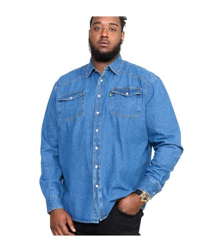 Duke Mens Kingsize Western Denim Shirt (Stonewash) - UTDC103