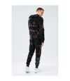 Hype Mens Acid Wash Hoodie (Black/Brown)