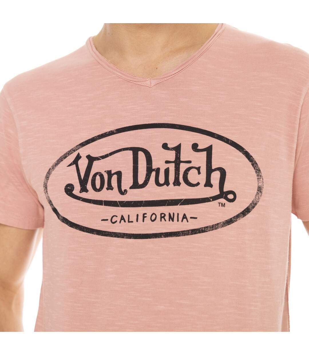 T-shirt homme col V en coton avec logo Tyron Vondutch-2