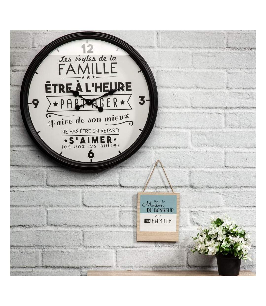 Horloge en plastique La vie en famille-2