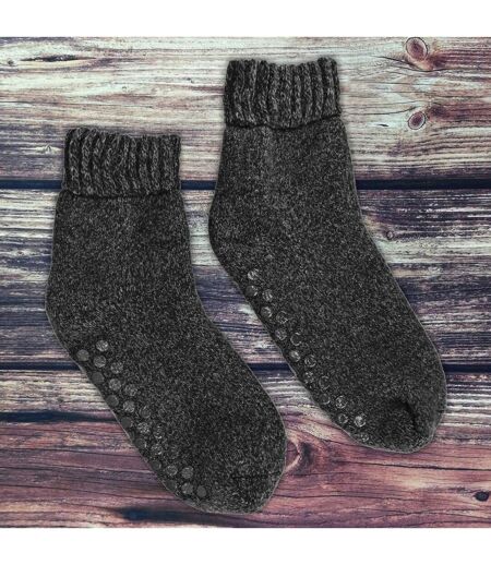 4 Pack Mens Warm Merino Wool Slipper Socks for Indoors