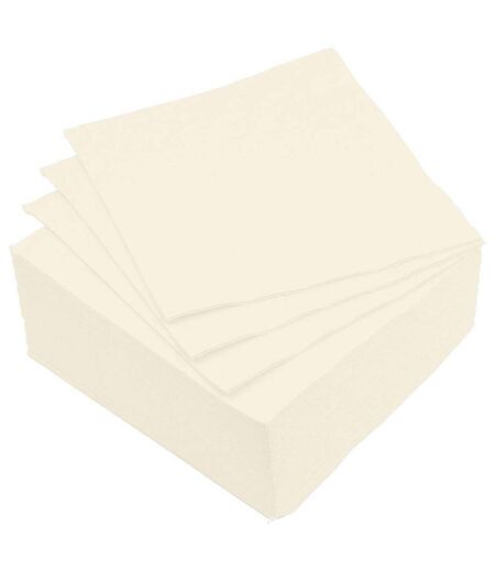 Lot de 40 Serviettes en Papier Vitamine 38x38cm Crème