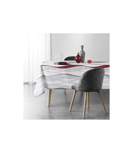 Nappe Imprimée Ondulys 150x240cm Blanc & Rouge