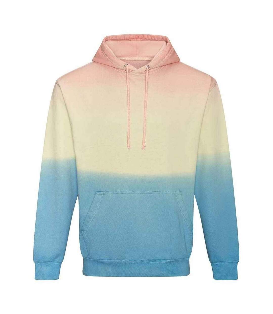 Sweat À Capuche Adulte Orange Jaune Bleu Awdis-1