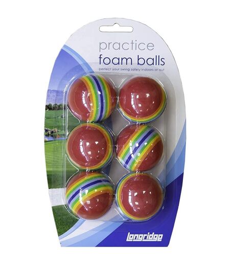Longridge Foam Ball (Pack of 6) (Multicolored) (One Size)