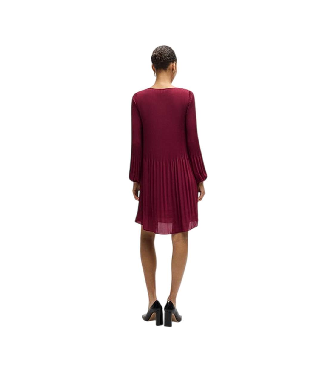 Robe Patineuse Femme Rouge Foncé Boss-3