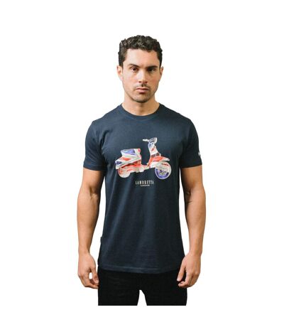 Mens Aw24 Scooter Flag Big & Tall T-shirt Navy Lambretta