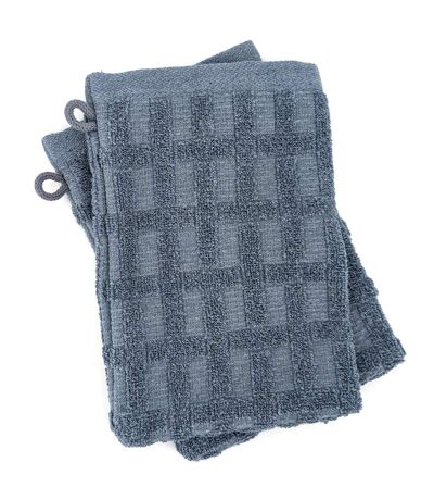 Gant de toilette collection DENIM Géométrique