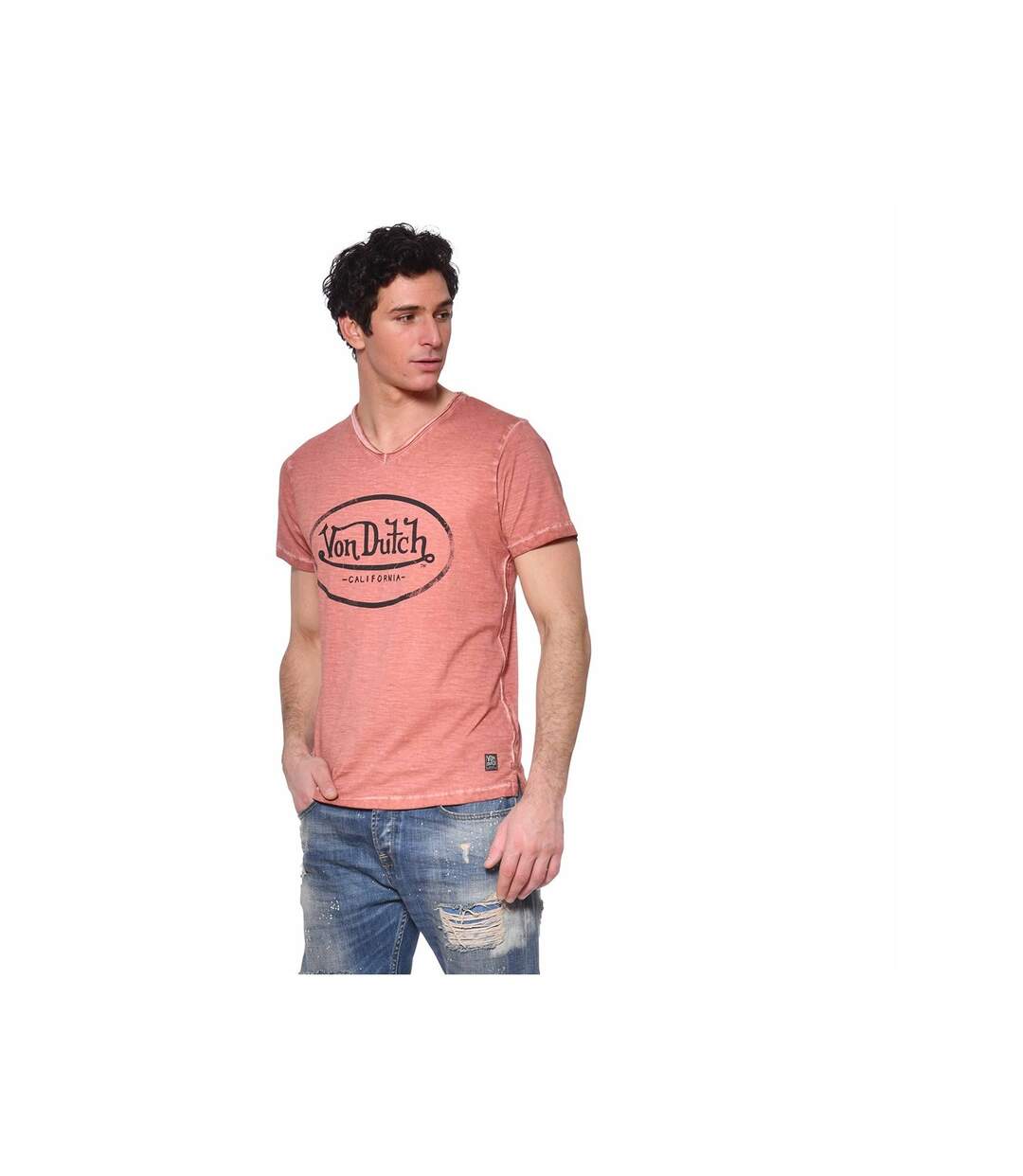 T-Shirt Col en V homme Ron Vondutch-2