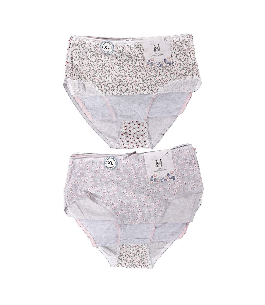 Culottes Femme Ultra confort Bordure Dentelle H2893 Pack de 6 Culottes-2