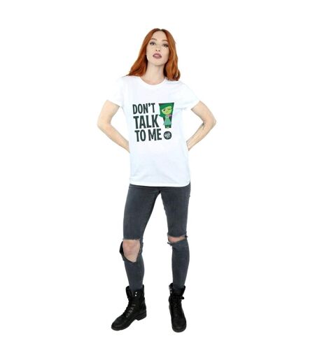 Disney Womens/Ladies Inside Out Dont Talk To Me Cotton Boyfriend T-Shirt (Blanc) - UTBI48873
