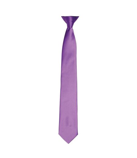 Premier Colours Mens Satin Clip Tie (Sapphire) (One size) - UTRW4407