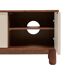 Meuble TV 2 portes et 1 tiroir design en relief JILANI - Marron et beige-4