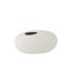 Vase Design Ovale Céramique 25cm Blanc Mat-1