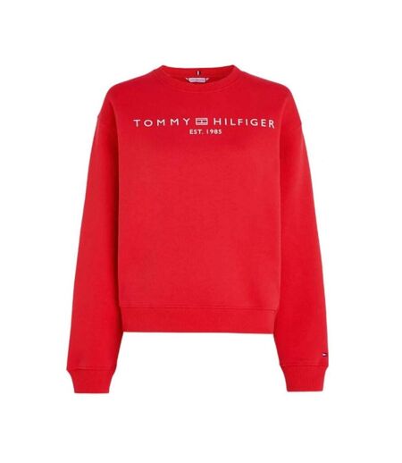 Sweat Rouge Femme Tommy Hilfiger Corp Logo - L