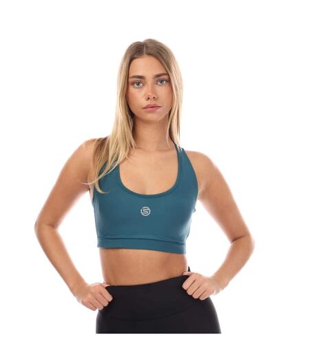 Womens/ladies Series-3 Active Sports Bra Teal Skins