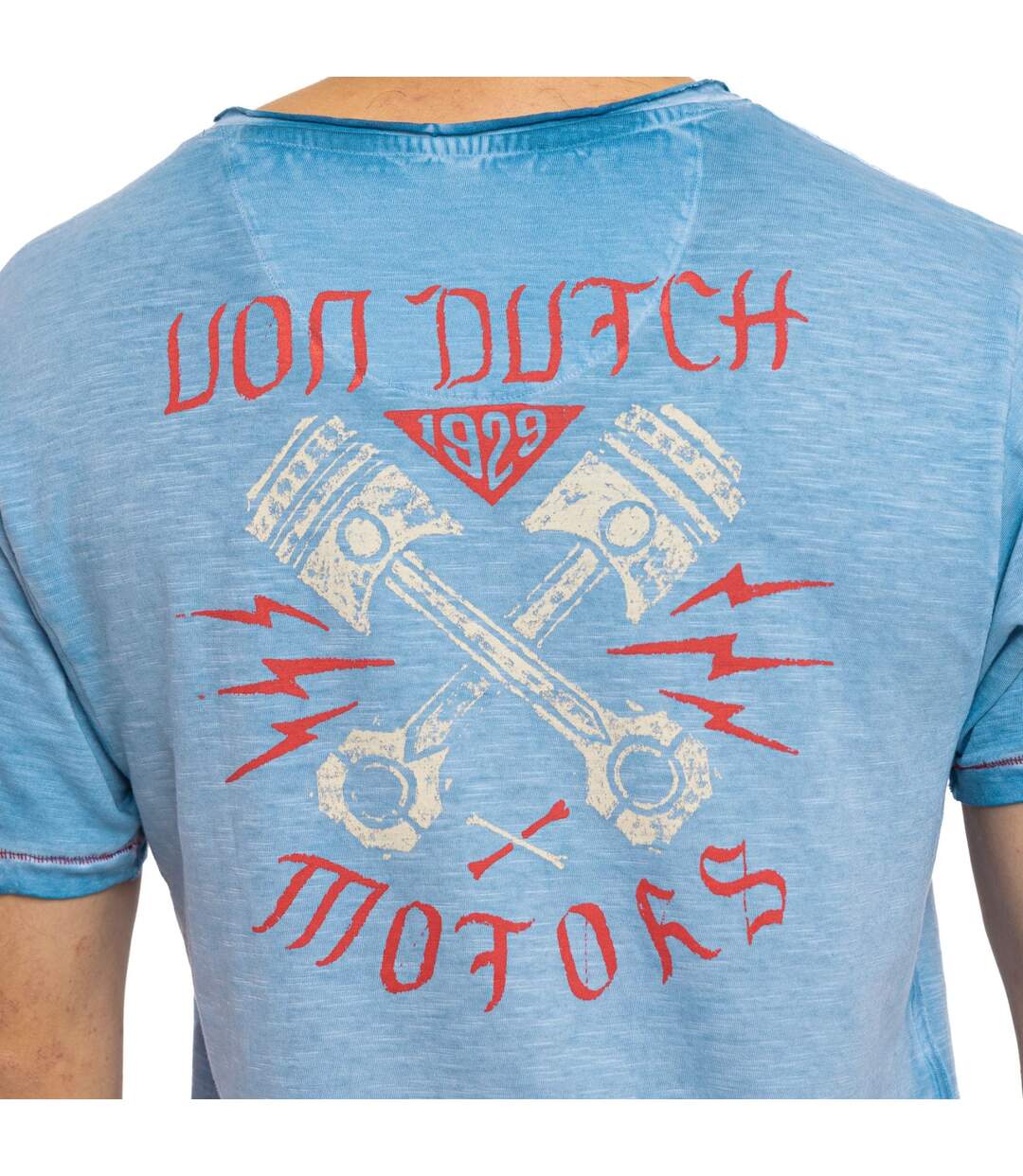 T-shirt homme regular fit col V en jersey CPD Piston Vondutch-4