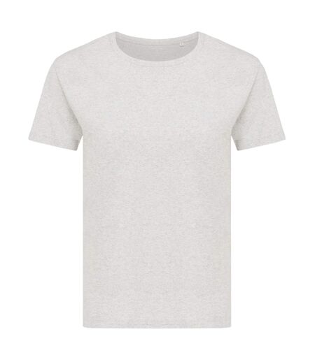 Womens/ladies yala recycled cotton lightweight t-shirt light heather grey Iqoniq