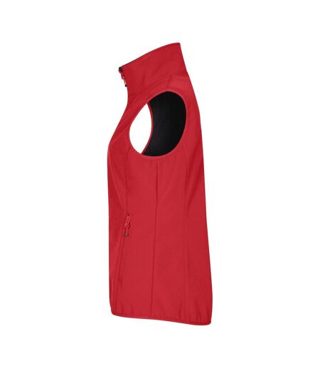 Womens/ladies Classic Softshell Body Warmer Red Clique
