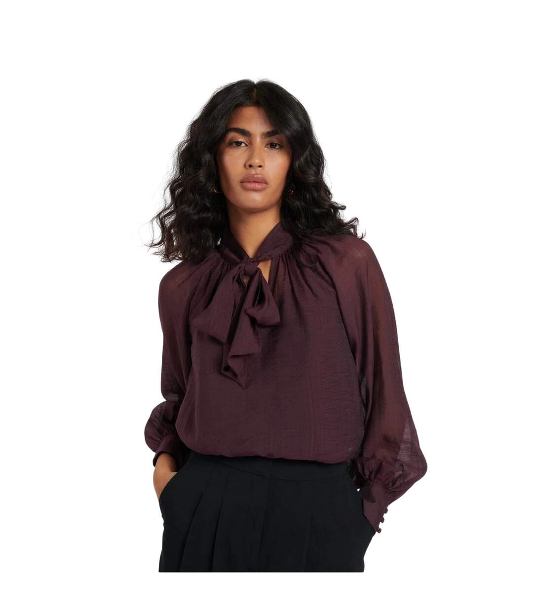 Blouse Manches Bouffantes Femme Rouge Nobody´s Child-2