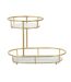 Plateau Décoratif 2 Niveaux Jade 36cm Or-1