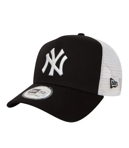 New York Yankees A Frame Trucker Cap White Black New Era