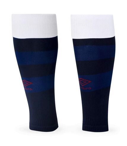 Umbro Mens 23/24 England Rugby Footless Leg Warmers (Navy Blue/White/Blue) - UTUO2025