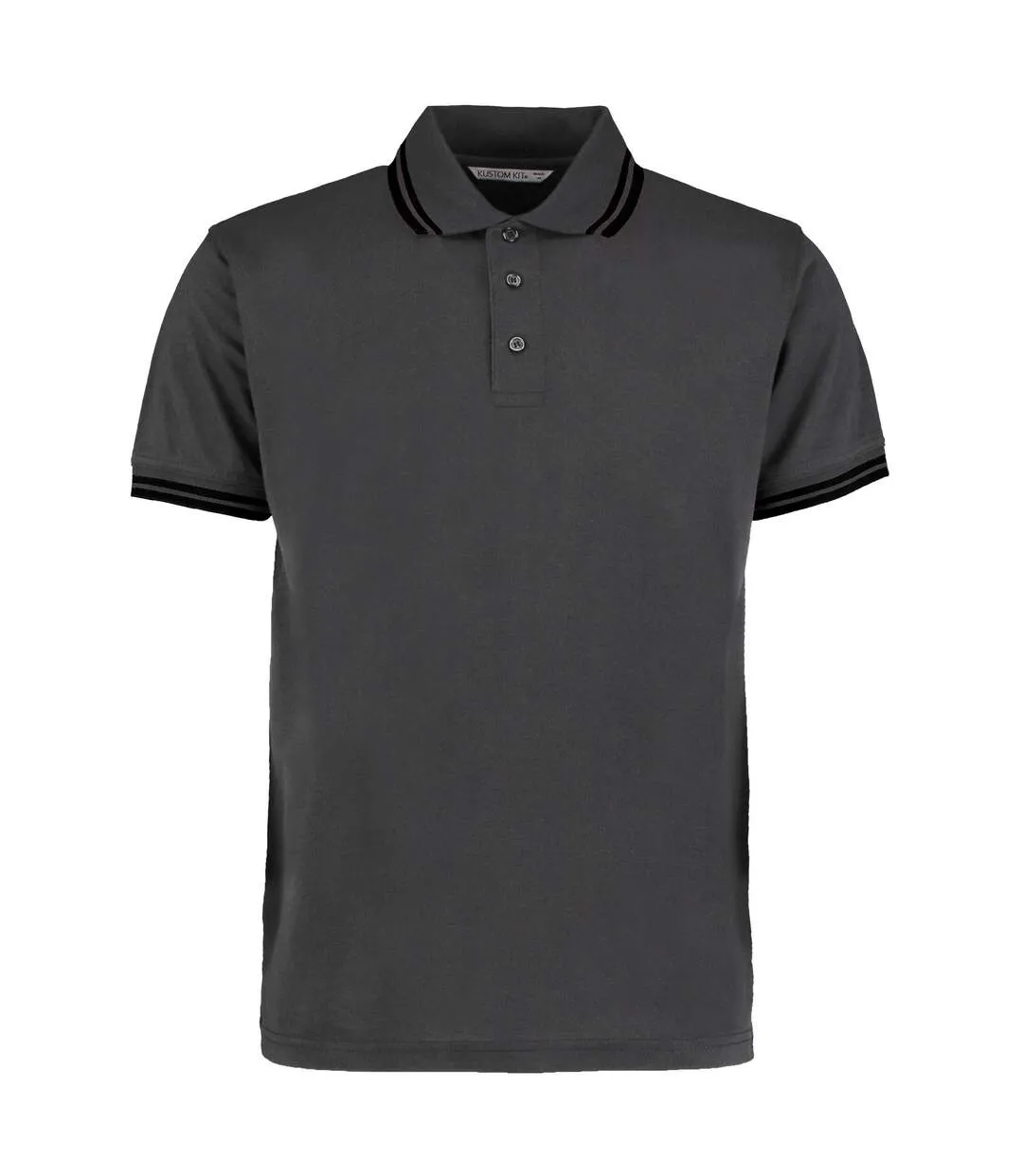 Polo À Manches Courtes  Pour Homme Charbon Noir Kustom Kit-1