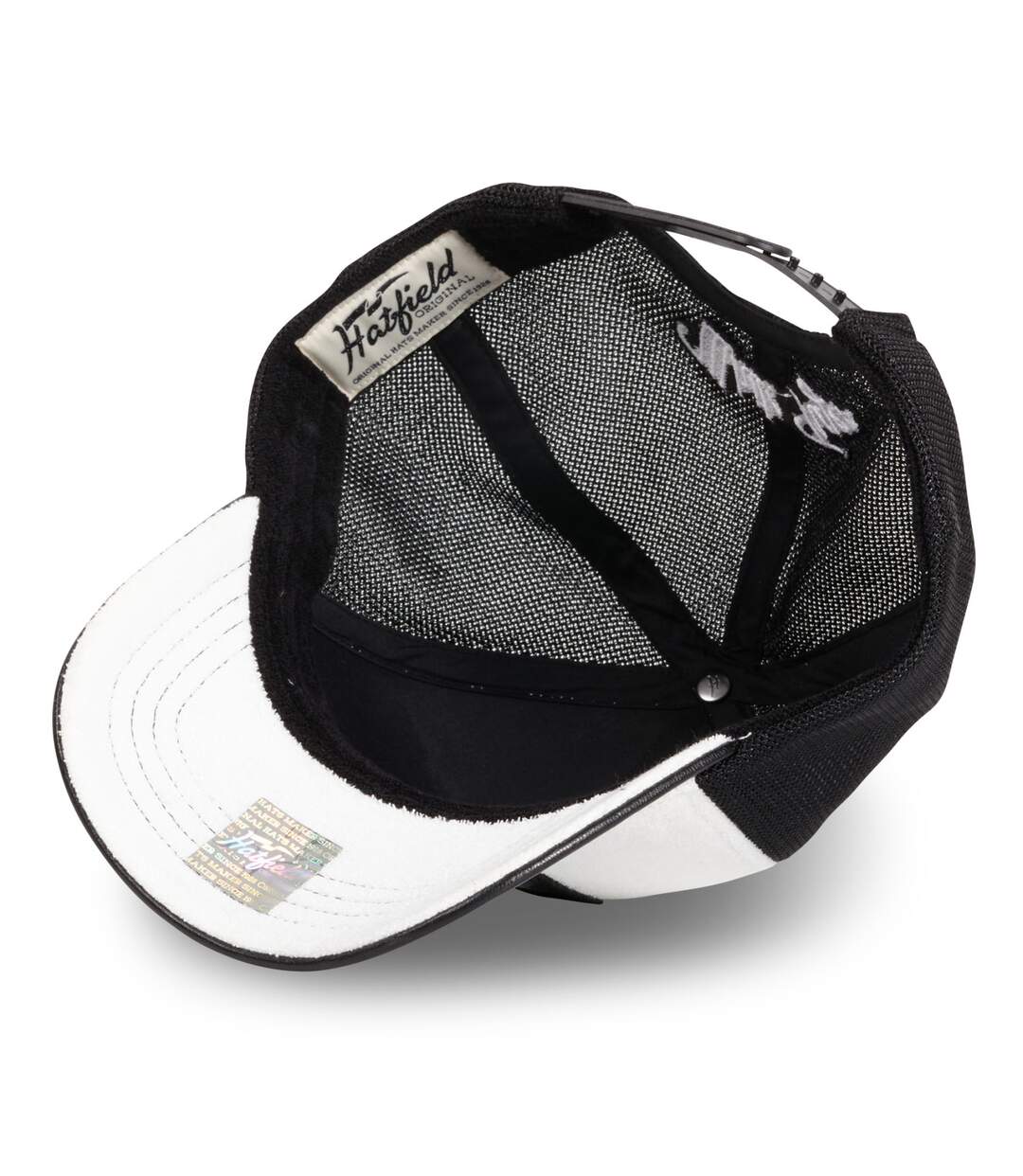 Casquette trucker semi curved avec filet bi-matière  animal White Tig Hatfield-5