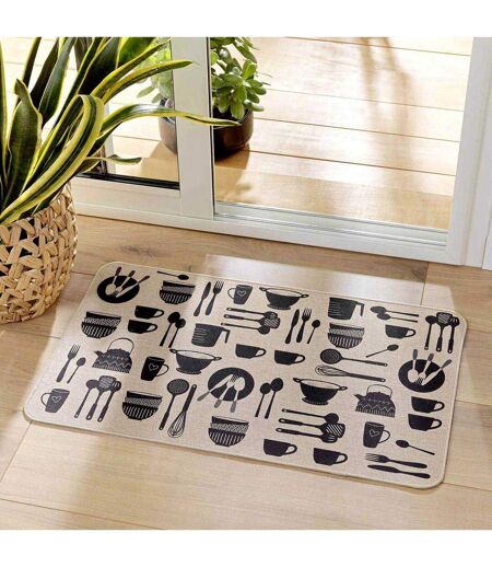 Tapis Multi-Usage Tissé Kitchen 45x75cm Naturel
