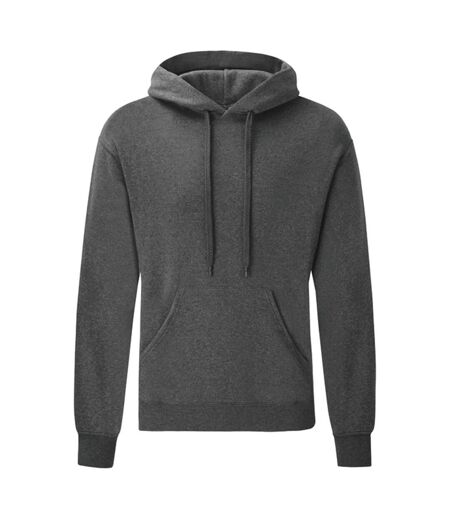 Sweat À Capuche Classic Adulte Gris Foncé Chiné Fruit Of The Loom