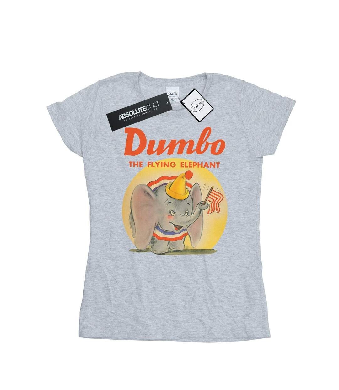 Disney T-shirt en coton Dumbo Flying Elephant Femme/Femme (Gris sportif) - UTBI51188-1