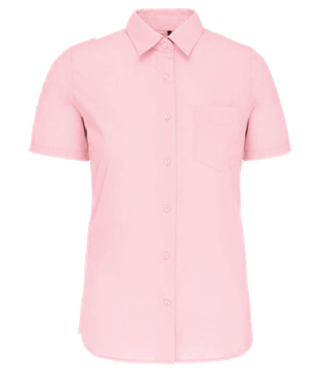 Chemise popeline manches courtes - Femme - K548 - rose pâle