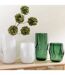 Vase Design en Verre Drippy 33cm Vert-3