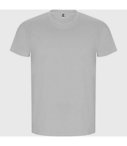 Mens golden plain short-sleeved t-shirt white Roly