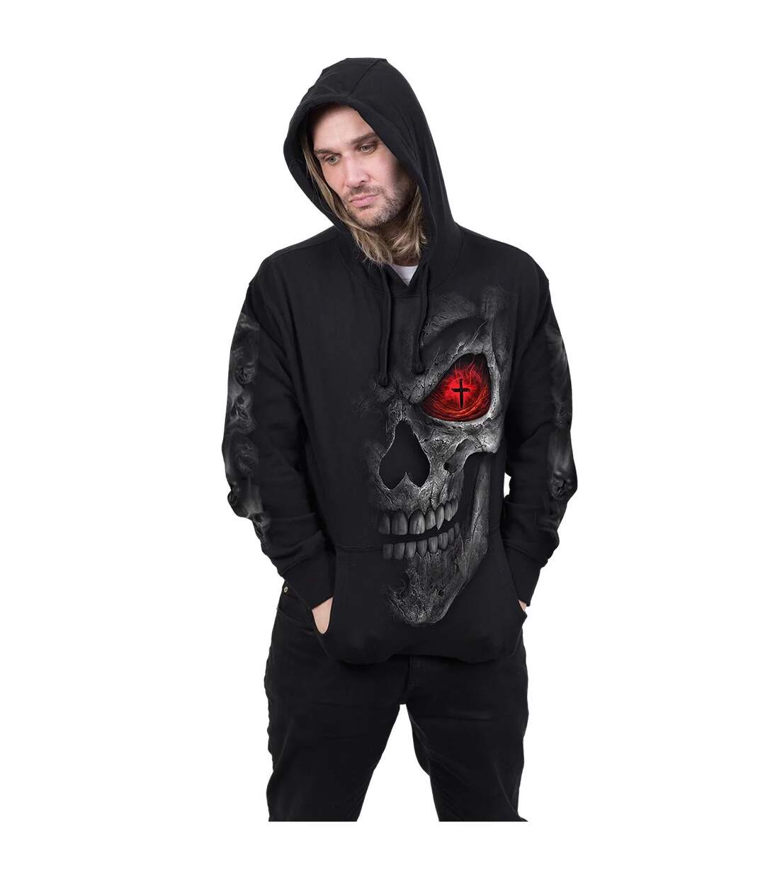 Sweat à capuche death stare adulte noir Spiral Direct-3