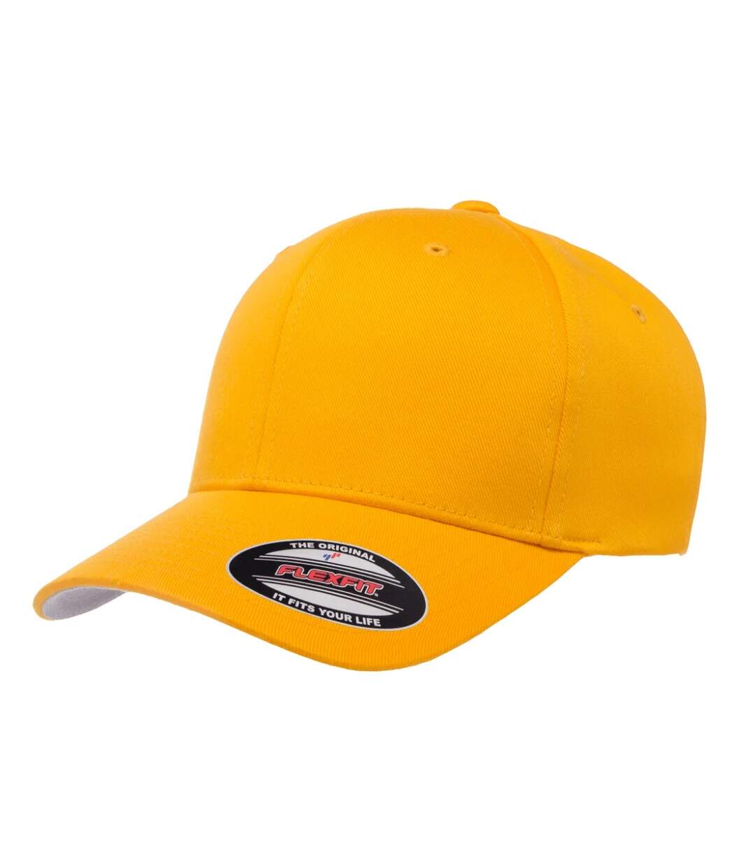 Childrens/kids Wooly Combed Baseball Cap Gold Flexfit-3