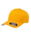Childrens/kids Wooly Combed Baseball Cap Gold Flexfit-3