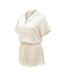 OZABI Pyjama Femme Short Satiné Boutonné Motif Zèbre Toucher Soie-1