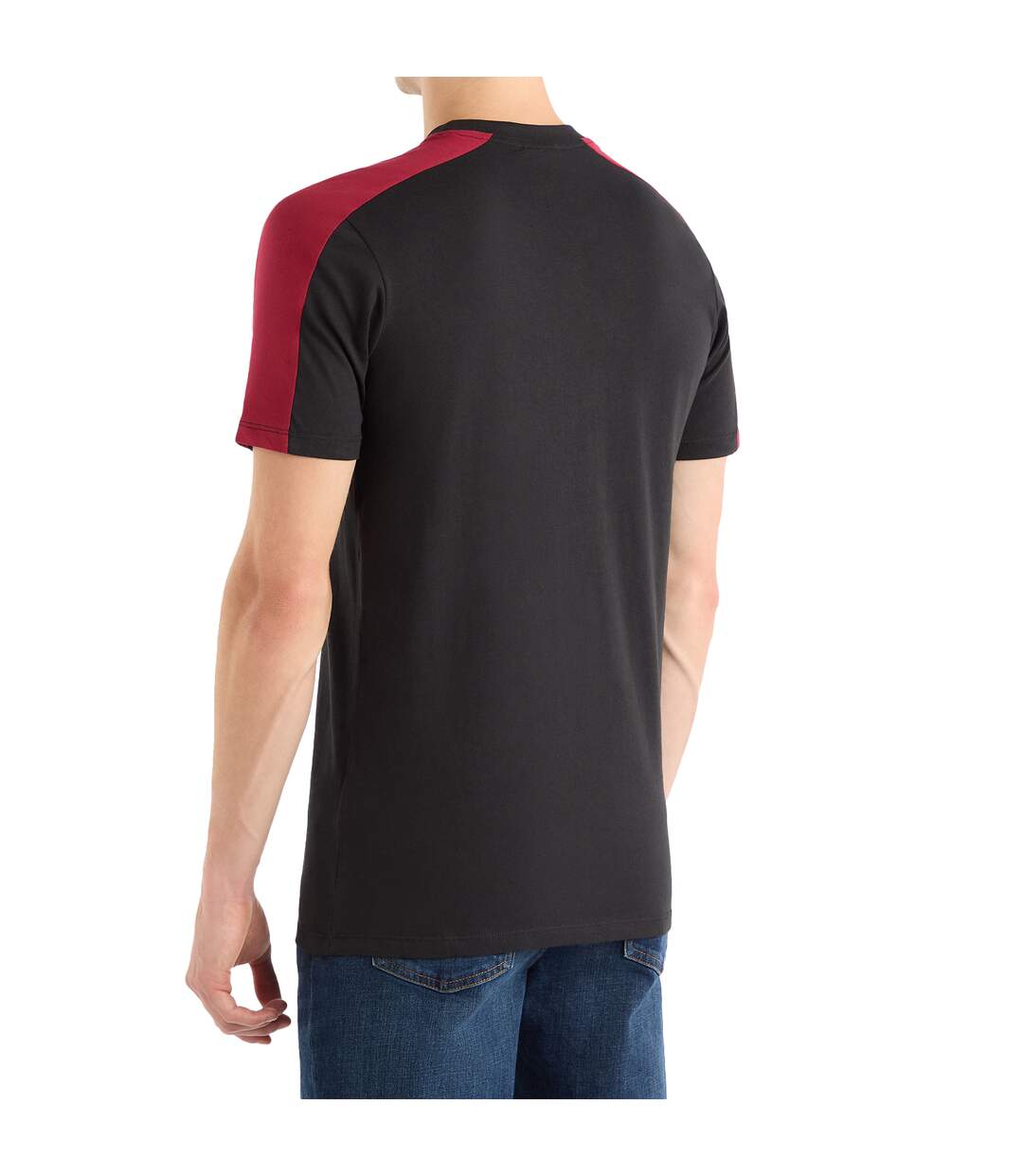 Mens Terrace T-shirt Black Tibetan Red Umbro-3