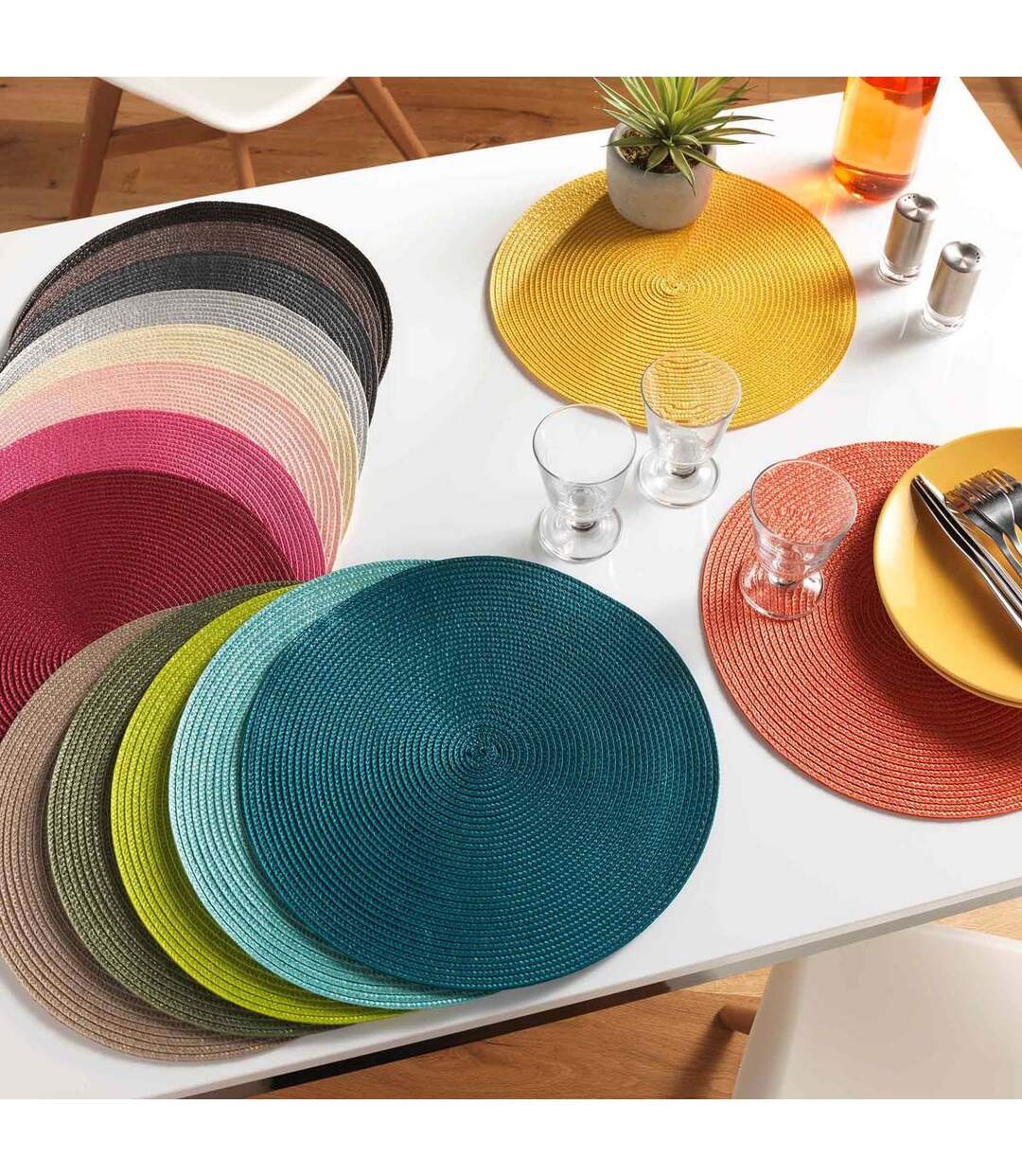 Set de Table Uni Zebulon 35cm Gris-2