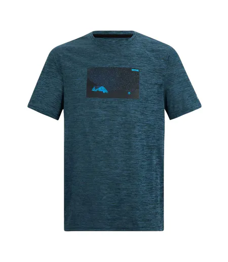 T-shirt Motif/style Bleu Nuit Fingal Homme Bleu Nuit Chiné Regatta