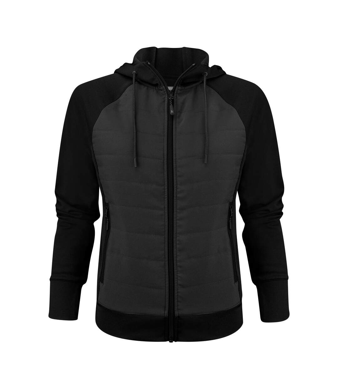 Womens/ladies Keyport Hooded Hybrid Jacket Black James Harvest-2