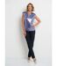 T-shirt métallisé sans manches col rond-3